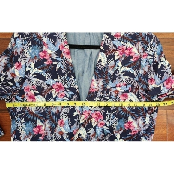 Tallia Men's Blue Slim-Fit Floral-Print Blazer Suit Jacket Sz 42R - Picture 13 of 14